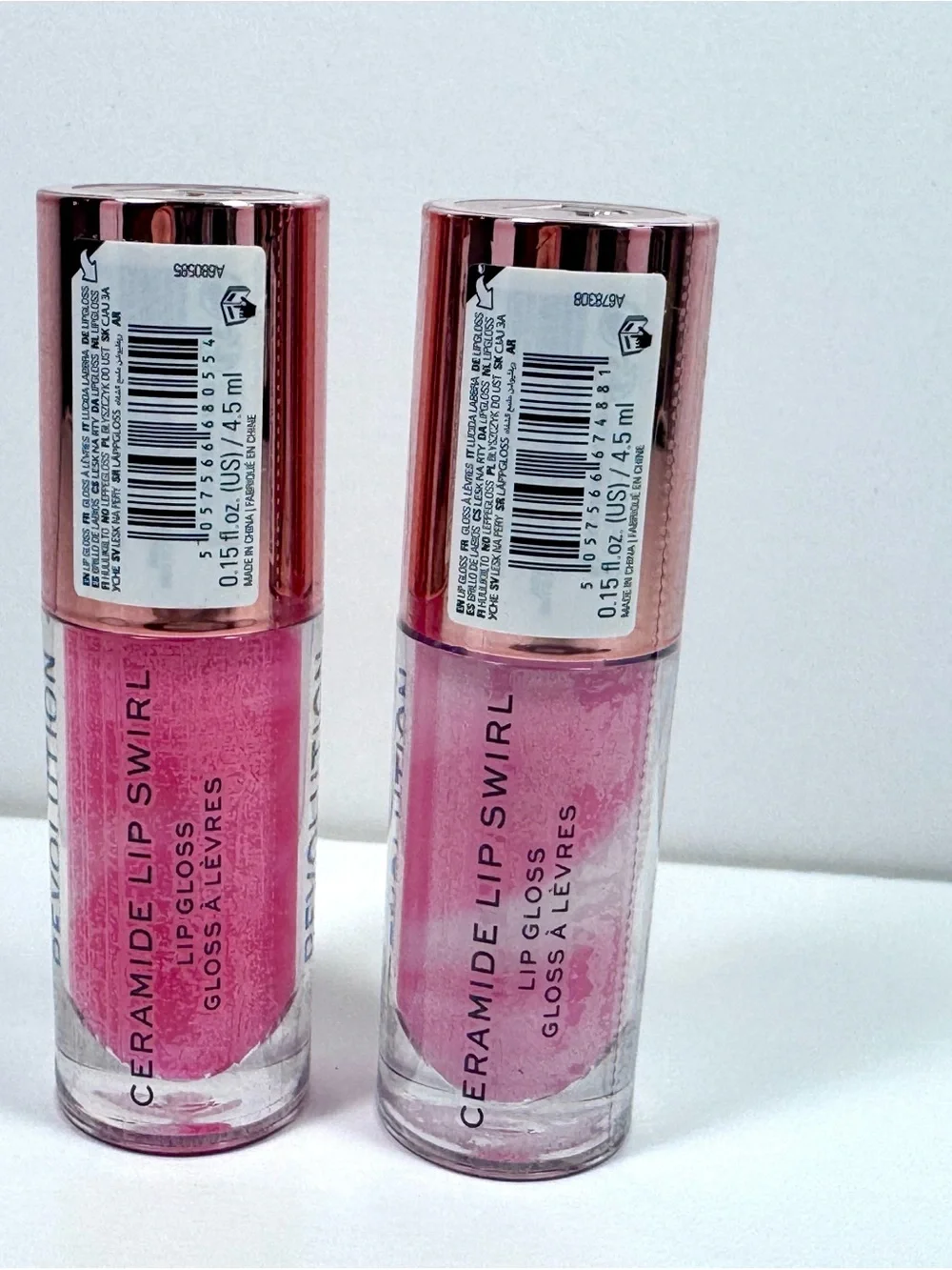 Revolution Ceramide Swirl Lip Gloss - NEW Clear and Soft Pink!